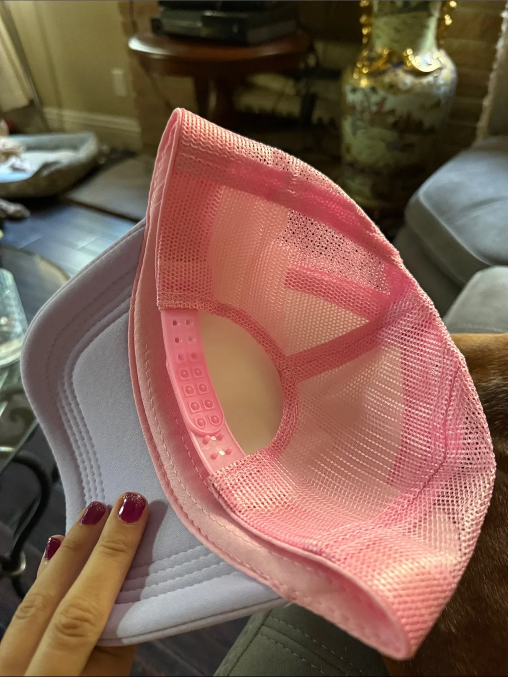 Pink & White Ice Cream Patch Trucker Hat SnapBack adult/kids beach fun purple